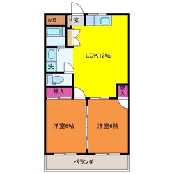 中善ハイツの物件間取画像